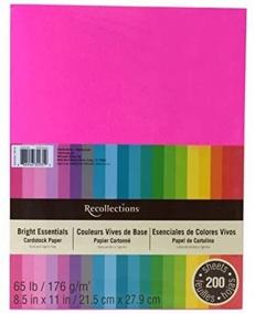 img 4 attached to Recollections Cardstock Paper, 8.5 x 📚 11, Bright Essentials, Pack of 200 Sheets