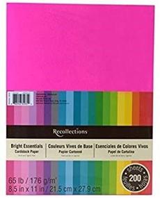 img 3 attached to Recollections Cardstock Paper, 8.5 x 📚 11, Bright Essentials, Pack of 200 Sheets