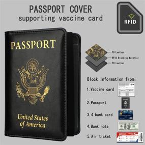 img 3 attached to 🛂 Оптимизированный паспорт с вакциной и кошелек для путешествий с дополнительными аксессуарами для путешествия.