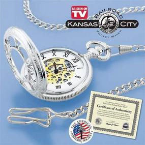 img 1 attached to Vintage Kansas Railroad Pocket Watch - Antique Timepiece for Collectors