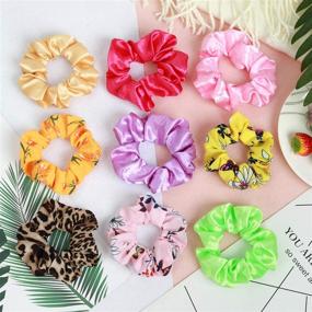 img 1 attached to 🎀 65 Pcs Hair Scrunchies: Versatile Velvet, Silk, and Chiffon Flower Elastic Hair Ties - Perfect Hair Accessories for Women or Girls | Ideal for Christmas & New Year