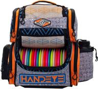 🎒 handeye supply co. mission rig disc golf bag - 20+ disc capacity, 5 storage pockets, unique colors - frisbee disc golf backpack logo