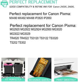 img 3 attached to 🖨️ RETCH Рециклированные картриджи 245 и 246, комбо-пакет - Замена Canon PG-245XL CL-246XL PG-243 CL-244 для Canon PIXMA MX492 MX490 MG2920 MG2420 MG2520 MG2522, совместимо с лоткой струйного принтера.