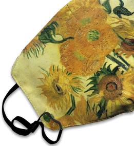img 2 attached to 🌻 Vibrant Sunflowers Pattern Facial Decorations: Colorful Printed Accessories for Face