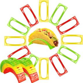 img 4 attached to 🌮 Convenient Plastic Taco Holder Stand for Tortillas and Burritos – Perfect for Home, Party, or Restaurants