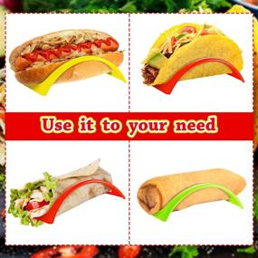 img 1 attached to 🌮 Convenient Plastic Taco Holder Stand for Tortillas and Burritos – Perfect for Home, Party, or Restaurants