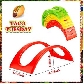 img 3 attached to 🌮 Convenient Plastic Taco Holder Stand for Tortillas and Burritos – Perfect for Home, Party, or Restaurants