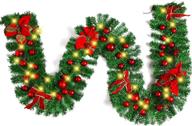 christmas garland decorations artificial operated logo