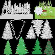 6-piece christmas tree metal die cuts for festive card making & scrapbooking logo