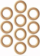 🔘 set of 10 penta angel 55mm natural unfinished wooden rings – smooth wood circles for diy crafts, jewelry making, and pendant connectors logo