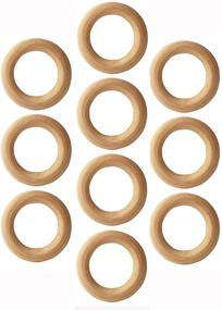 img 4 attached to 🔘 Set of 10 Penta Angel 55mm Natural Unfinished Wooden Rings – Smooth Wood Circles for DIY Crafts, Jewelry Making, and Pendant Connectors