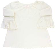 👶 adorable rufflebutts baby/toddler girls ruffled knit top with bell sleeves logo