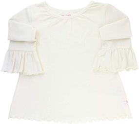 img 4 attached to 👶 Adorable RuffleButts Baby/Toddler Girls Ruffled Knit Top with Bell Sleeves