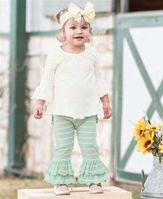 img 2 attached to 👶 Adorable RuffleButts Baby/Toddler Girls Ruffled Knit Top with Bell Sleeves