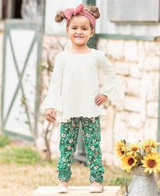 img 3 attached to 👶 Adorable RuffleButts Baby/Toddler Girls Ruffled Knit Top with Bell Sleeves