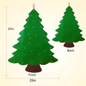 img 1 attached to 🎄 D-FantiX DIY Felt Christmas Tree for Toddlers - 3.1FT 3D Kids Christmas Tree Set with 32 Detachable Ornaments - Home Wall Hanging Xmas Decorations Gift