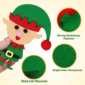 img 2 attached to 🎄 D-FantiX DIY Felt Christmas Tree for Toddlers - 3.1FT 3D Kids Christmas Tree Set with 32 Detachable Ornaments - Home Wall Hanging Xmas Decorations Gift