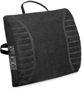 img 2 attached to 🌟 Ultimate Comfort: Massage Lumbar Cushion with Heat, Black - Elevate Your Relaxation