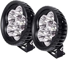 img 4 attached to 🔦 Round LED Lights - 3 Inch Fog Lights (2 Pieces), 18W, 1800 Lumens, Spotlights for Trucks, Tractors, ATVs, UTVs, Golf Carts, and Boats