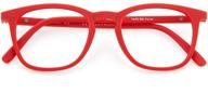 👓 didinsky blue light blocking reading glasses for men and women - rubber touch flexible temple, anti glare, ferrari +2.5 - tate logo