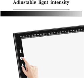 img 3 attached to 🌟 HSK A2 Light Box Light Pad Aluminum Frame Slim 6.5mm/0.26in Touch Dimmer 20W Ultra Bright LED 12V 2A Adapter...