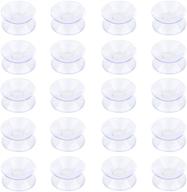 🔘 pawfly 20 pack clear pvc plastic double-sided suction cups, 1.2 inch, ideal for glass tables, mirrors, and more logo