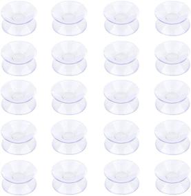 img 4 attached to 🔘 Pawfly 20 Pack Clear PVC Plastic Double-Sided Suction Cups, 1.2 Inch, Ideal for Glass Tables, Mirrors, and More