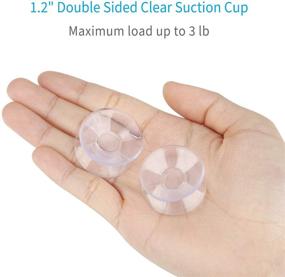 img 2 attached to 🔘 Pawfly 20 Pack Clear PVC Plastic Double-Sided Suction Cups, 1.2 Inch, Ideal for Glass Tables, Mirrors, and More