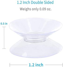 img 3 attached to 🔘 Pawfly 20 Pack Clear PVC Plastic Double-Sided Suction Cups, 1.2 Inch, Ideal for Glass Tables, Mirrors, and More