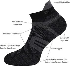 img 3 attached to Toes Feet Quick Dry Cushion Compression Sports & Fitness