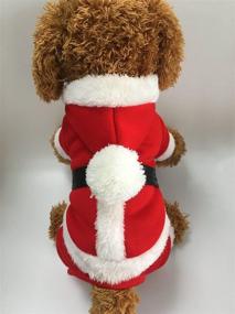 img 2 attached to 🎅 EASTCITIES Pet Christmas Costumes: Festive Santa Dog Clothes for Small Dogs to Keep Them Warm and Stylish in Fall and Winter!"
