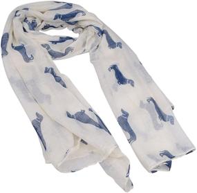 img 4 attached to Мода Animal Dachshund Pashmina Scarves