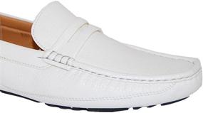 img 2 attached to 👞 Stand Out in Style with KRAZY SHOE ARTISTS White Loafer: Making a Statement!