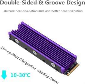 img 2 attached to 🔥 Heatsinks with Double-Sided Cooling Design (Purple) - 2280mm