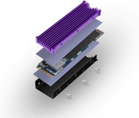 img 1 attached to 🔥 Heatsinks with Double-Sided Cooling Design (Purple) - 2280mm