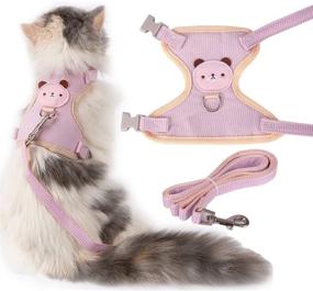 img 3 attached to 🐱 KMNKSCN Cat Harness and Leash Set: Escape-Proof, Adjustable, and Lightweight Vest for Walking Kittens - Control, Comfort, and Style