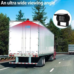 img 2 attached to 🚚 Truck/RV/Trailer/Bus/Vans/Vehicle Backup Camera System Kit with 7-inch LCD Reversing Monitor, 170 ° Wide Angle, 18 IR Night Vision, IP68 Waterproof Rear View Camera