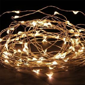 img 3 attached to Sharpet Battery Powered 6ft LED String Lights - Warm White Fairy Lights with 30 Tiny Bright Bulbs on a 1.8M Flexible Silver-coated Copper Wire