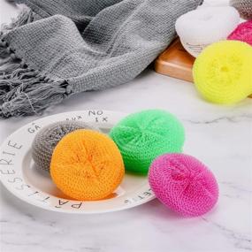 Plastic Dish Scrubbers Round Pot Scrubber for Dishes Kitchen Scouring Pad  Nylon Assorted Color Reusable Dish Washing Scrubbers Poly Mesh Non Scratch