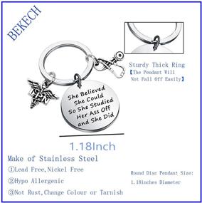 img 3 attached to 🎉 BEKECH LPN Licensed Practical Nurse Graduation Keychain: Celebrating Dedication and Perseverance