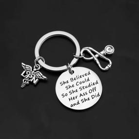 img 1 attached to 🎉 BEKECH LPN Licensed Practical Nurse Graduation Keychain: Celebrating Dedication and Perseverance