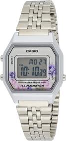 img 4 attached to 🌸 Женские наручные часы Casio LA680WA-4C с цифровым будильником и хронографом: Вечная элегантность с цветочным акцентом