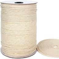 🧶 blisstime macrame cord 4mm x 328yards - natural cotton macrame rope for wall hangings, plant hangers, crafts, knitting, decorative projects - soft undyed cotton rope, 3 strand twisted cotton cord logo