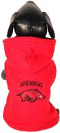 ncaa arkansas razorbacks hooded dog jacket | warm polar fleece design логотип