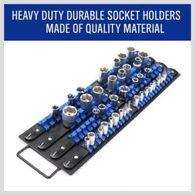 img 1 attached to 🔧 HORUSDY 80-Piece Socket Organizer Set, 1/4-Inch, 3/8-Inch, 1/2-Inch, High-Quality Socket Holders for Optimal Performance