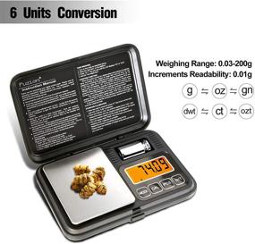 img 3 attached to 🔎 Fuzion Digital Pocket Scale 200g/0.01g - LCD Display, Tare, PCS, Calibration Weight - Ideal for Jewelry, Coins, Powder, Herbs & Spices (Battery Included)