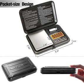 img 1 attached to 🔎 Fuzion Digital Pocket Scale 200g/0.01g - LCD Display, Tare, PCS, Calibration Weight - Ideal for Jewelry, Coins, Powder, Herbs & Spices (Battery Included)