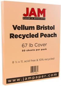 img 1 attached to 🍑 JAM PAPER Vellum Bristol 67lb Cardstock - Peach - 50 Sheets/Pack | Premium 8.5 x 11 Coverstock for Crafts & Printing