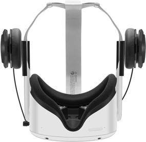 img 1 attached to 🎧 Custom-made Black VR Headphones with 3D Printed Globular Cluster Stereo Bass for Oculus Quest 2 Elite Head Strap & Original Head Strap-On. Must-Have Accessories with Integrated 360 Degree Sound and Ear Bass for Immersive 3D Experience.
