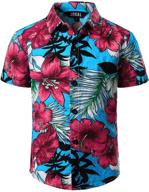 🌺 jogal hawaiian boys' floral casual button clothing, tops, tees & shirts logo